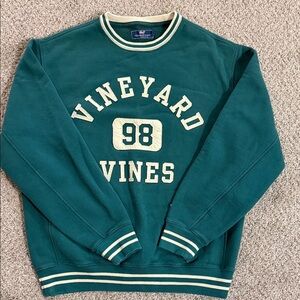 Vineyard Vines Teal Logo Crewneck Sweater